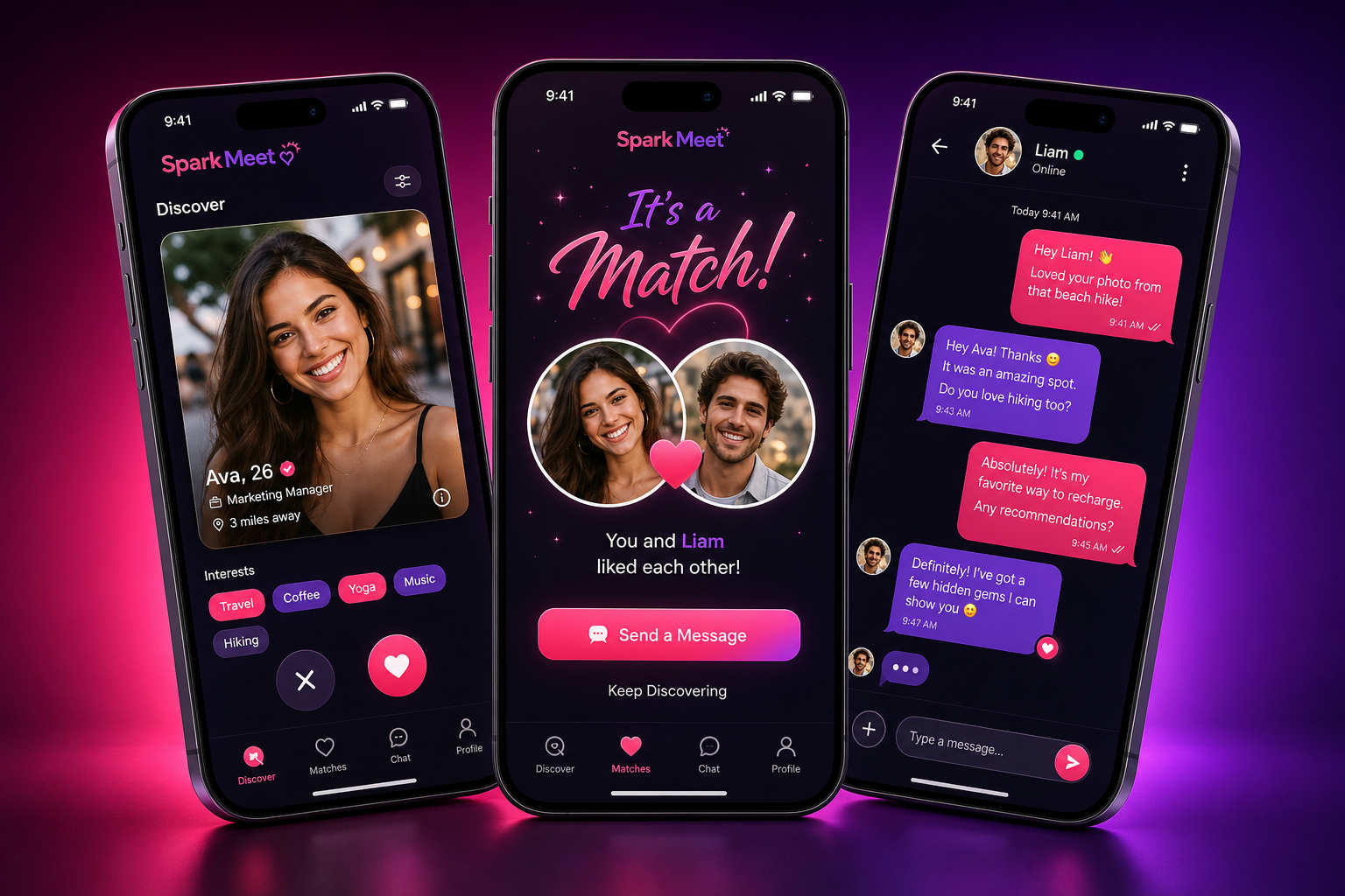 شاشات Badoo — اكتشف، تطابق، تحدث